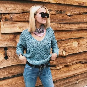 POL Blue Knit Sweater